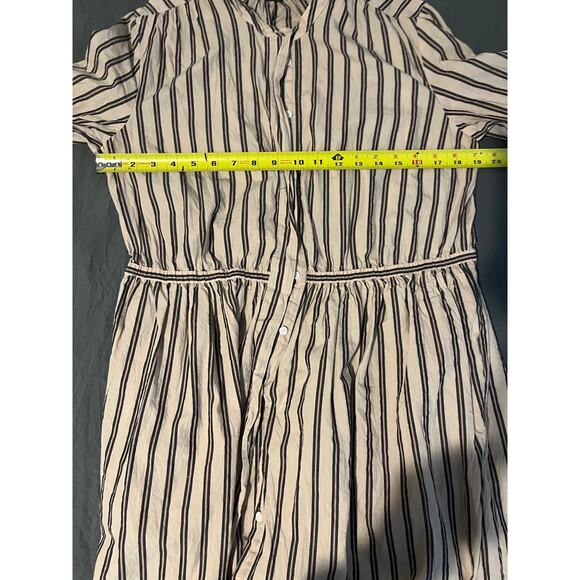French Connection Striped Shirt Dress US 10 • Button Front • Lightweight Casual - Picture 6 of 9